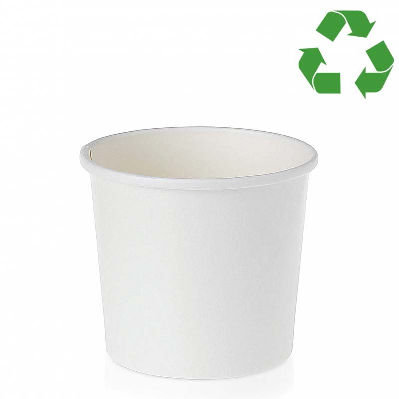 Heavy Duty White Soup Container 350ml