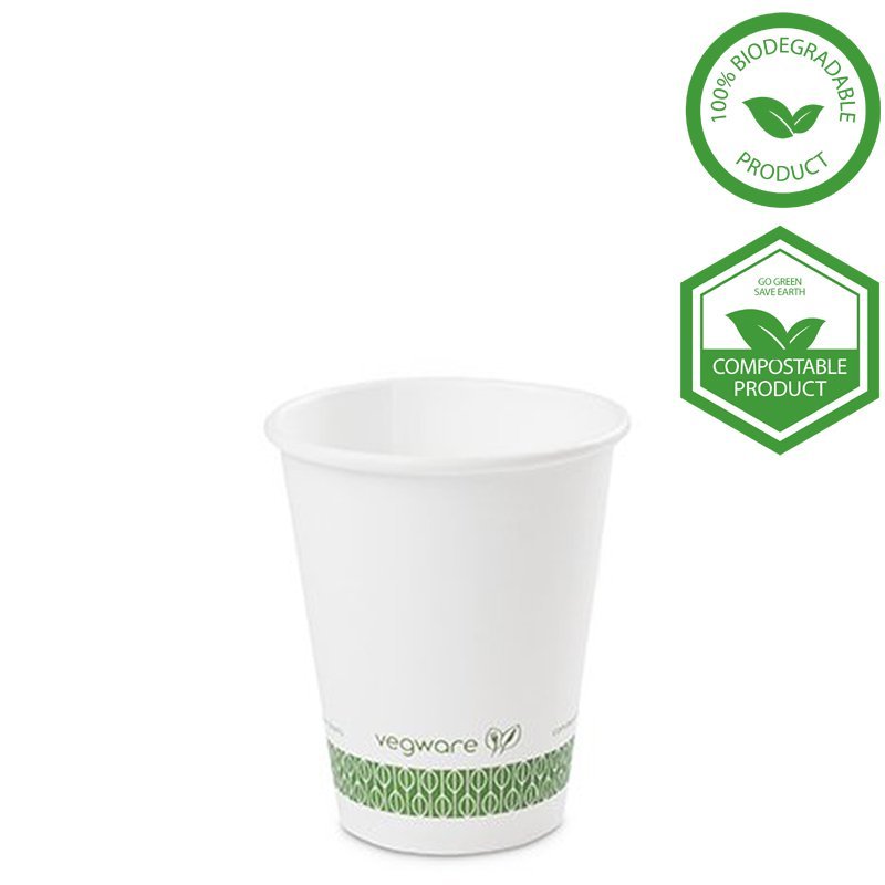 Single Wall White Compostable Paper Cup