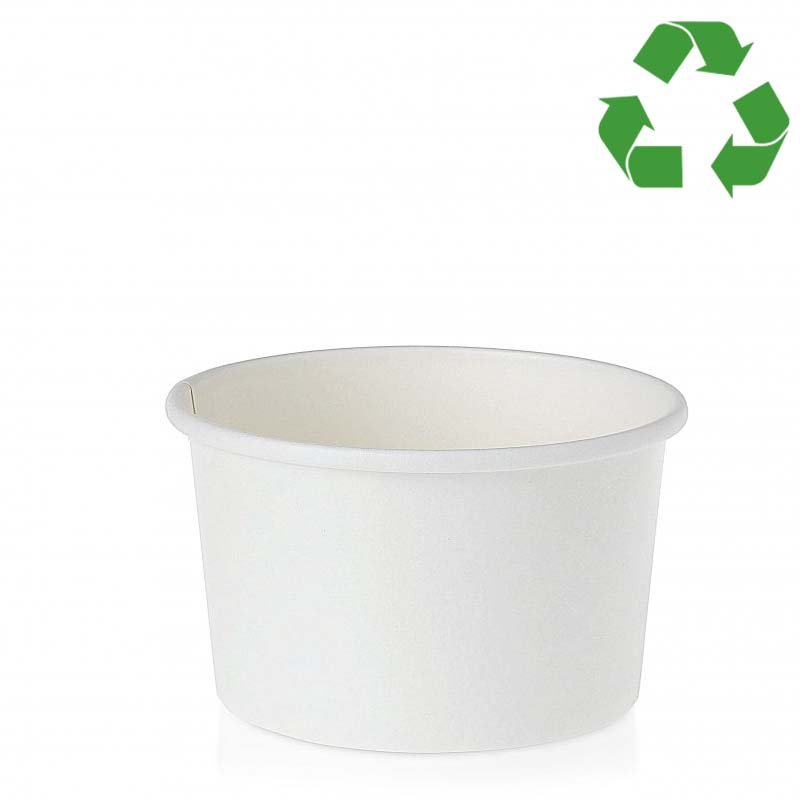 250 Sets White Paper Food Containers With Vented Lids, To Go Hot Soup  Bowls, Disposable Ice Cream Cups