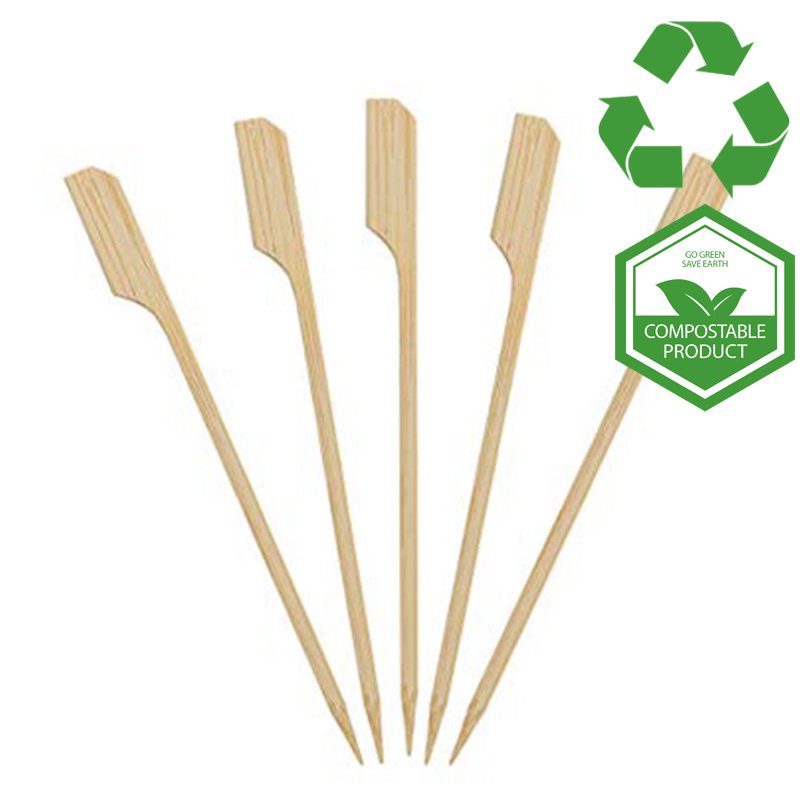 Burger Bamboo Skewer S/Point 3.5'' 9cm