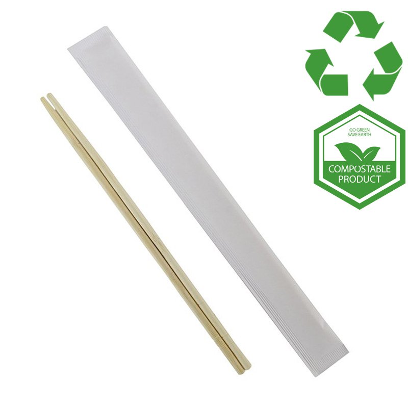 Chopstick Bamboo Individul Paper Wrapped