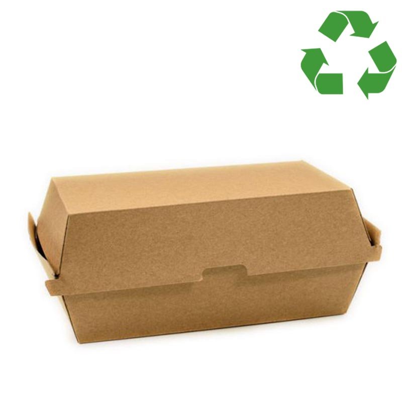 HB10 Kraft Clamshell Meal Box 9x6'' 