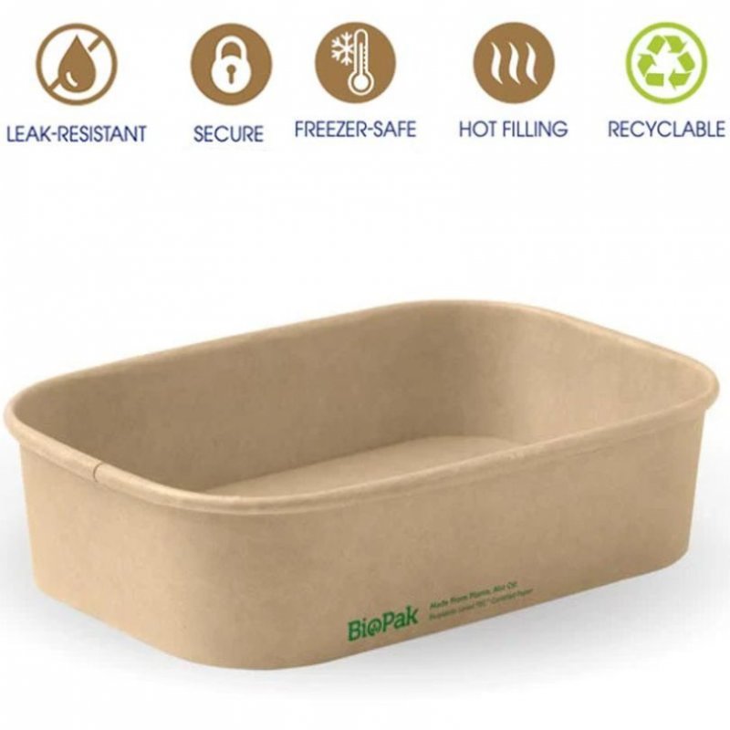 Kraft Rectangular Bowl 500ml