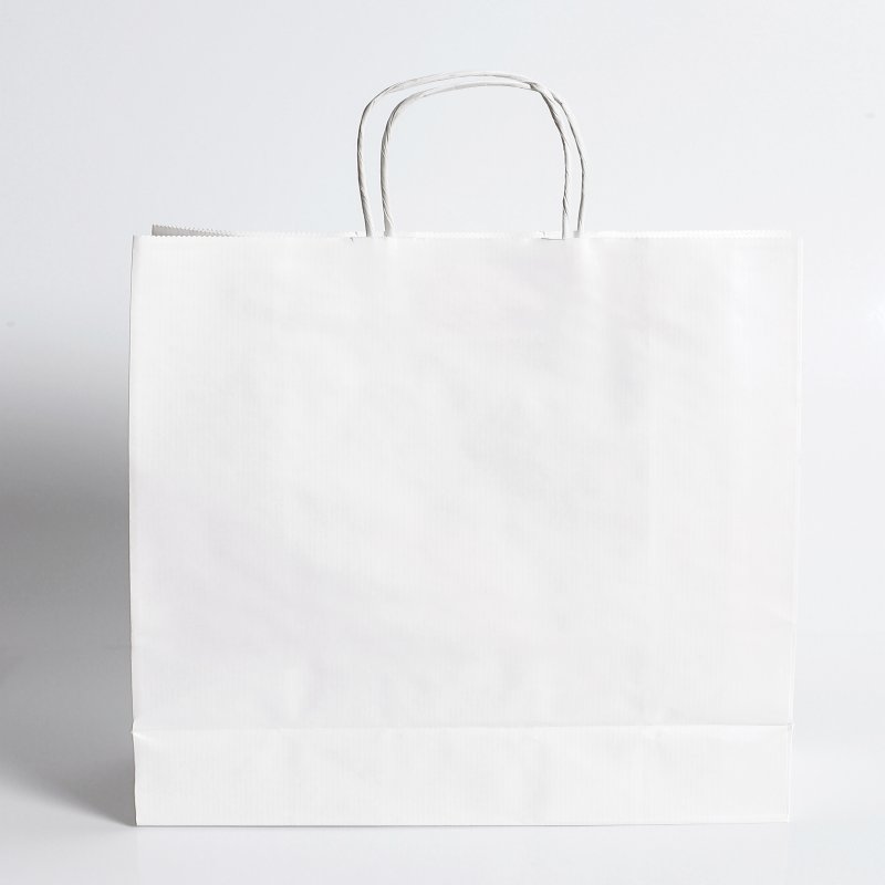 Plain Large White Twisted Handle Paper Bags