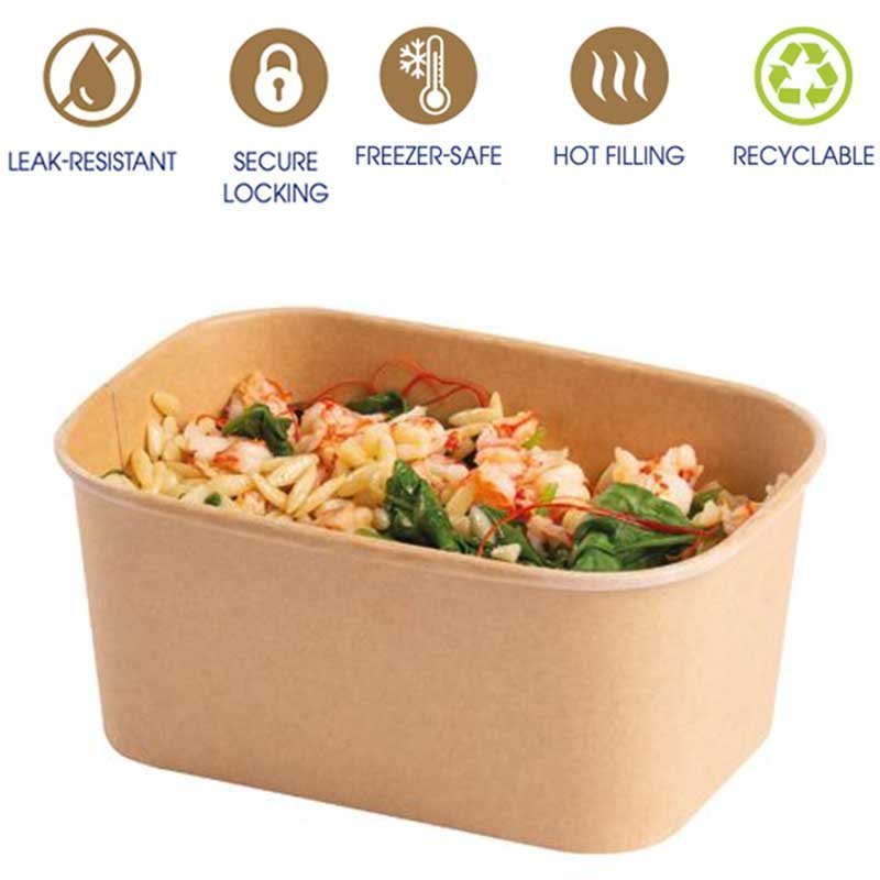 Sabert Kraft Rectangular Bowl 1000ml