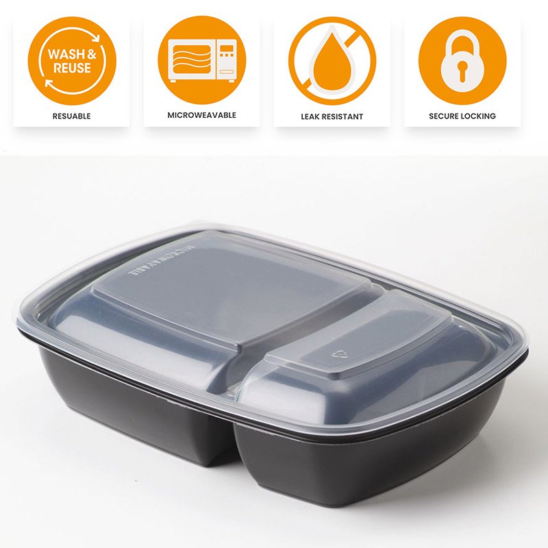 Sabert 169572B450 2-Compartment Snack Container, (Pack Of 450)