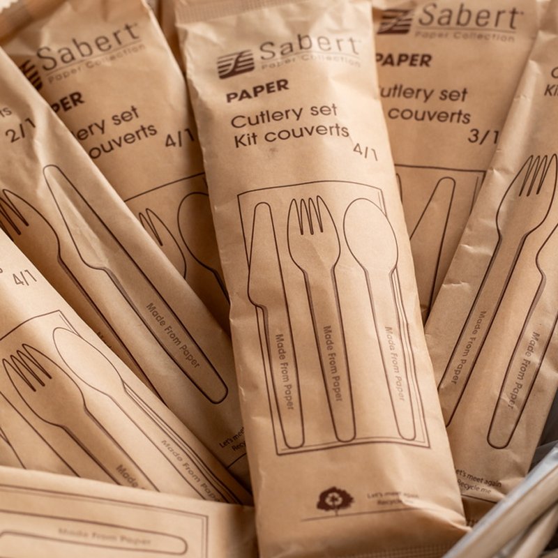 Sabert Paper Cutlery Kit 4 in 1