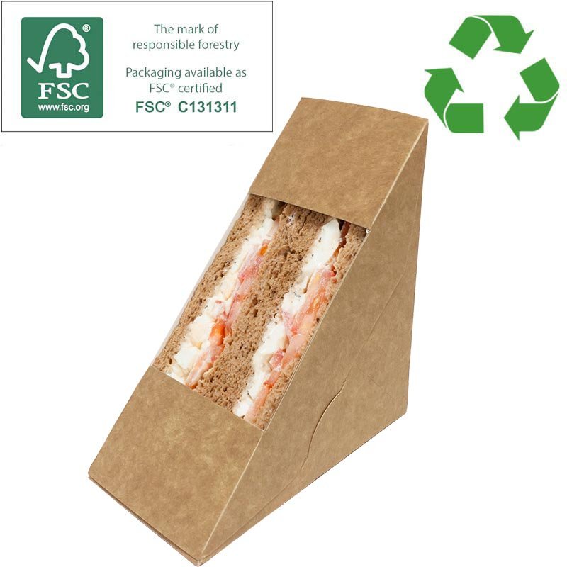 Sabert Kraft Sandwich Box FSC Certified 