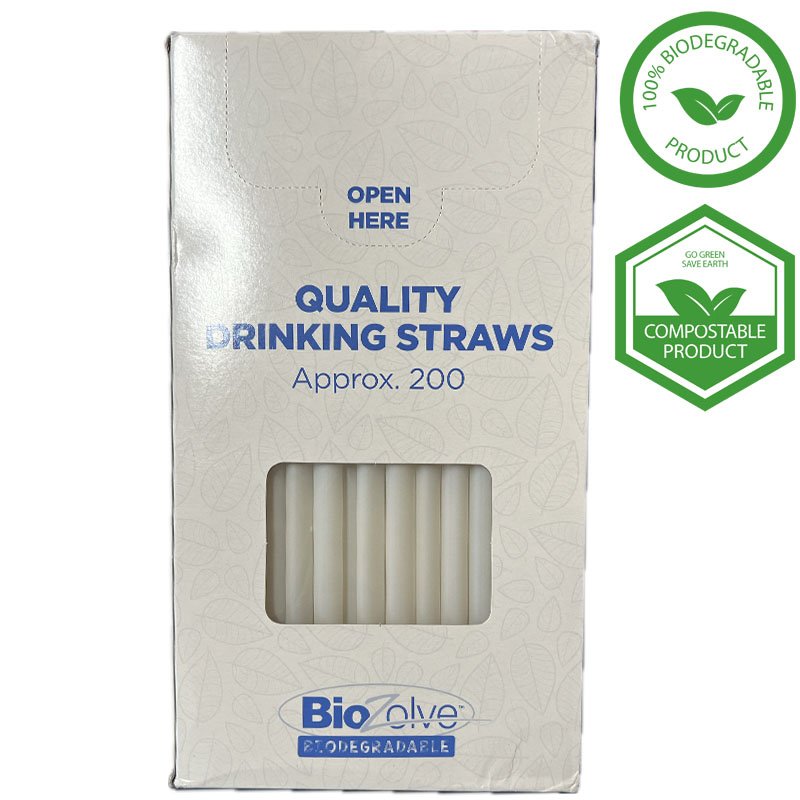 Smoothie & Slush Biodegradable PLA Clear Straw