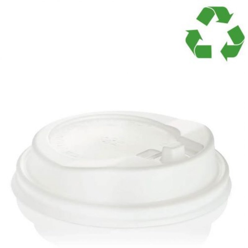 White Lift-Lock Ps Domed Cup Lids 12oz